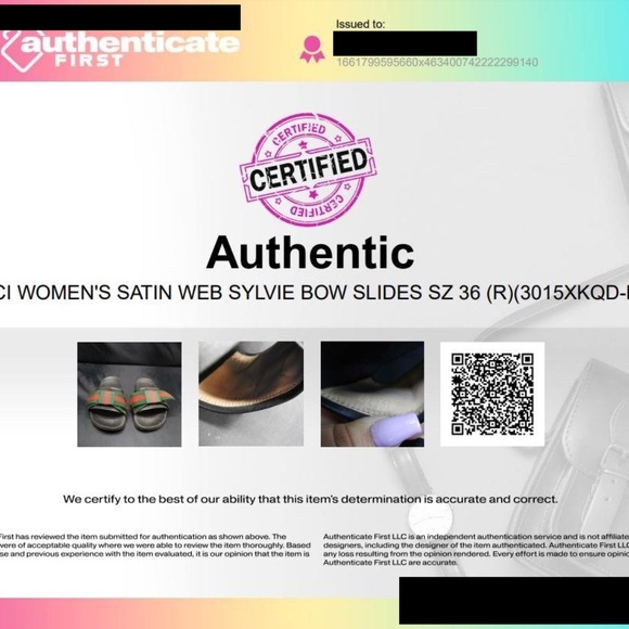 Gucci Women's Satin Web Sylvie Bow Slides Sz 36 - Picture 13 of 13